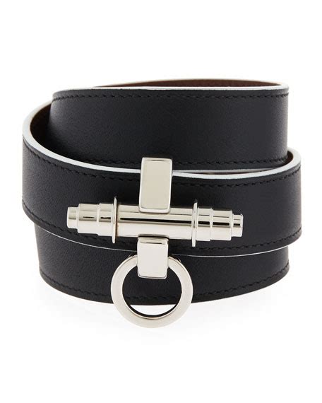 givenchy lederarmband obsedia line|Givenchy Obsedia Leather Wrap Bracelet .